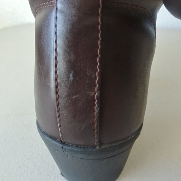 Link girls size 4 (equivalent to 5.5 women's shoes) dark brown high heel boot - Picture 11 of 15